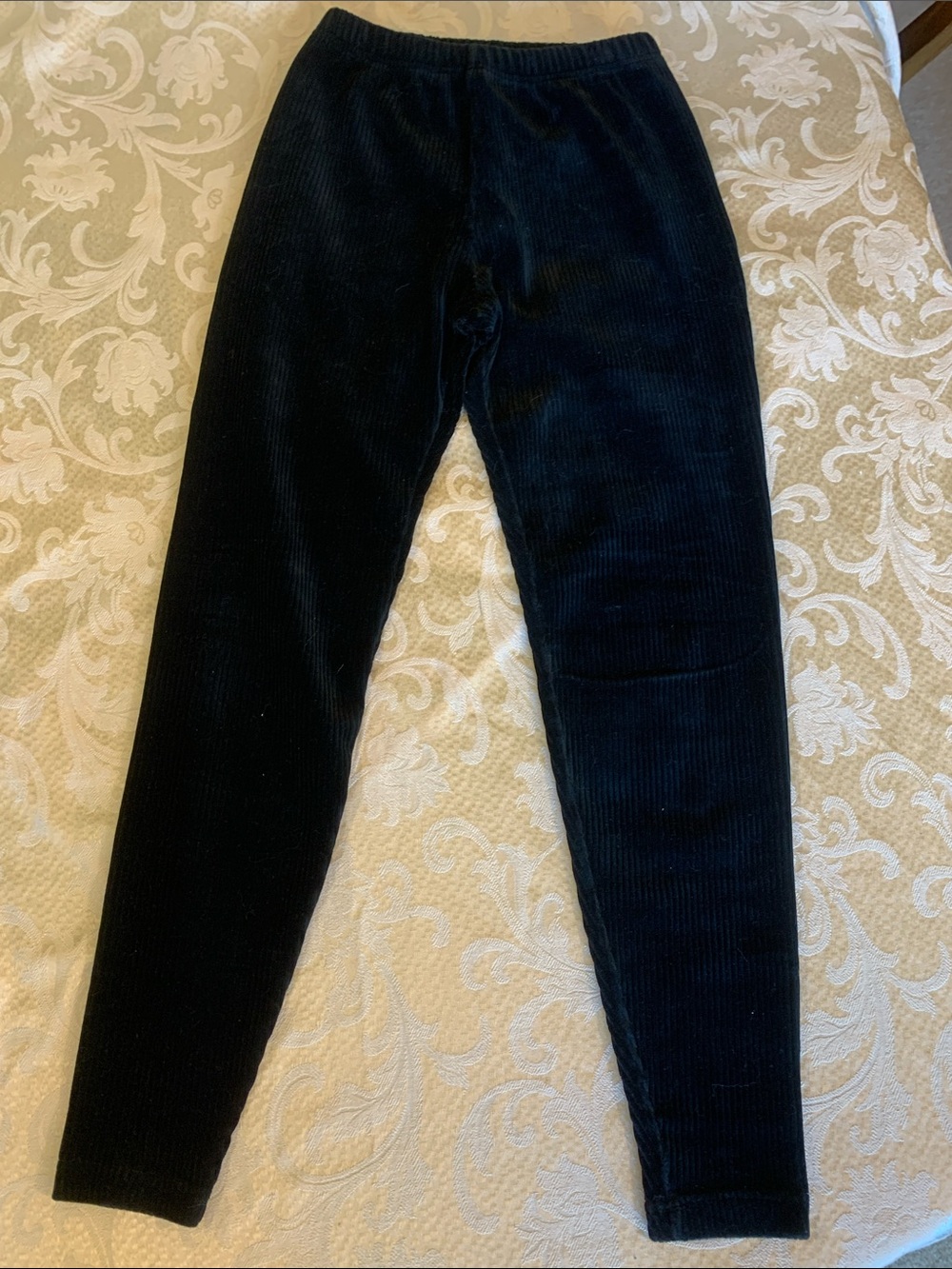 Lauren Ralph Lauren Ribbed Black  Stretch Leggings